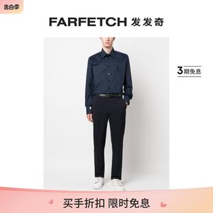 FARFETCH发发奇 Sale 绒面皮拼接棉衬衫 Billionaire男士 Final