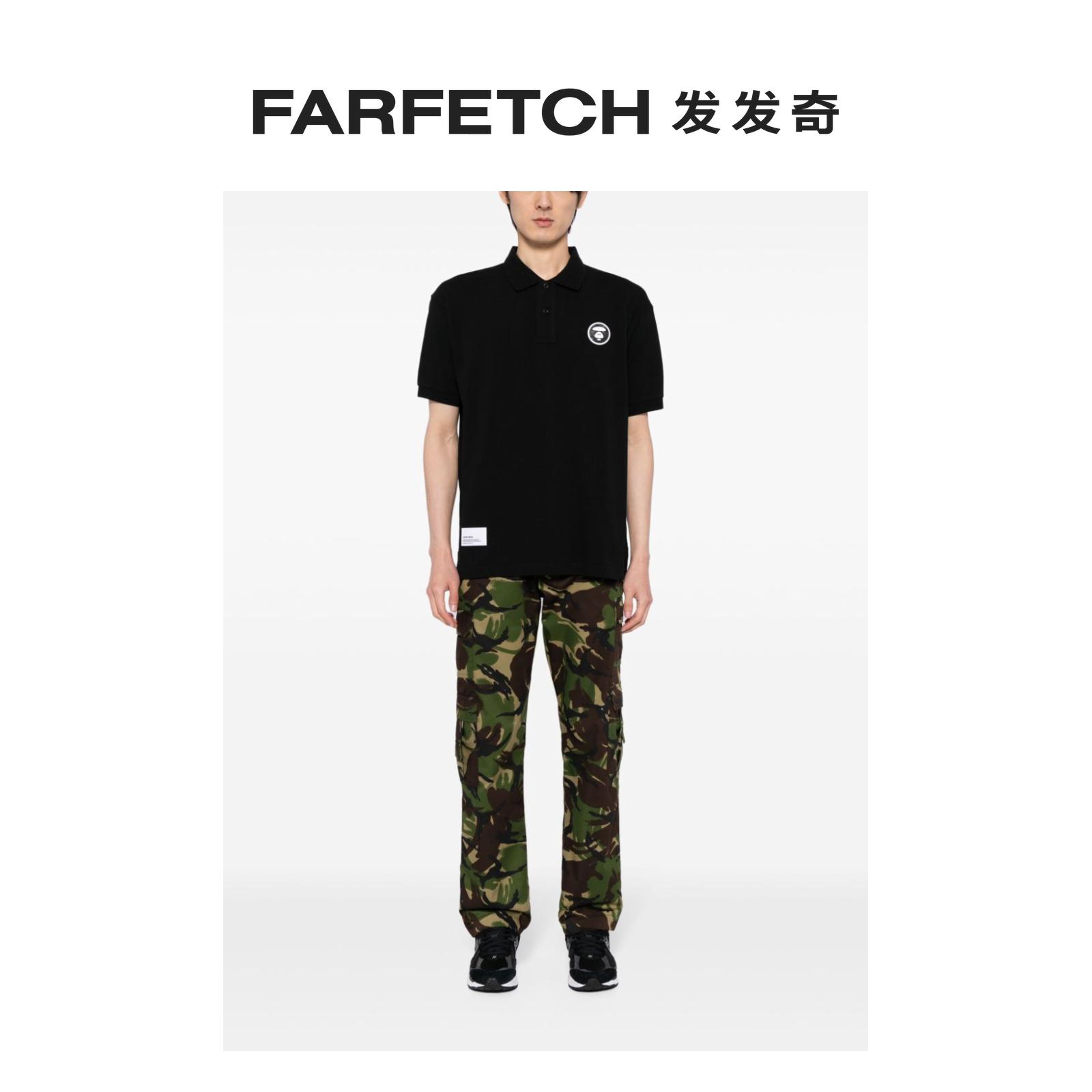 Aape男士标贴棉polo衫FARFETCH发发奇