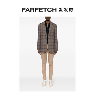 FARFETCH发发奇 Lauren女士绒面皮拼接打底裤 Polo Ralph