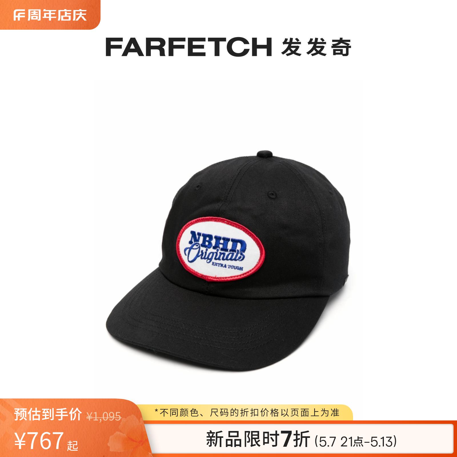 Neighborhood男士Dad标贴棒球帽FARFETCH发发奇