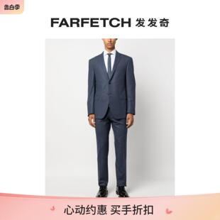 FARFETCH发发奇 套装 单排扣弹性羊绒西装 Corneliani男士