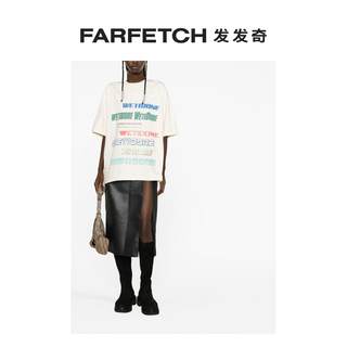 We11Done女士logo印花短袖T恤FARFETCH发发奇