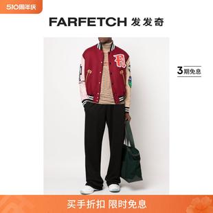 Aries男士 标贴棒球夹克FARFETCH发发奇