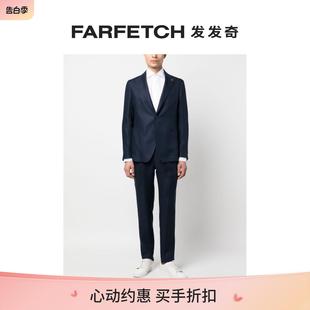 logo Tagliatore男士 贴花单排扣西装 套装 FARFETCH发发奇