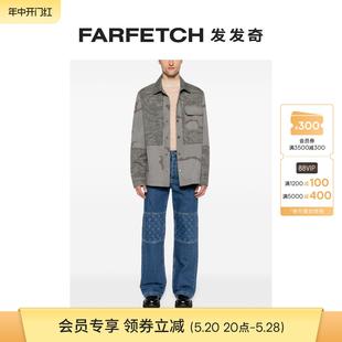 阔腿牛仔裤 Marine Serre男士 Regenerated FARFETCH发发奇