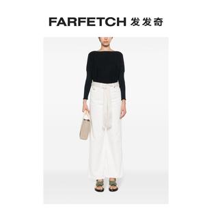 FARFETCH发发奇 Agnona女士高腰阔腿牛仔裤