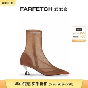 中跟尖头网面短靴FARFETCH发发奇 Mugler女士Fang