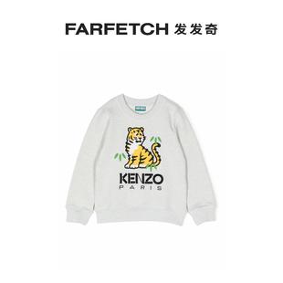 KENZO童装 老虎刺绣图案卫衣FARFETCH发发奇