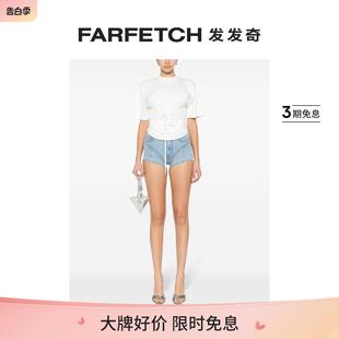 Mugler女士中腰牛仔短裤 FARFETCH发发奇