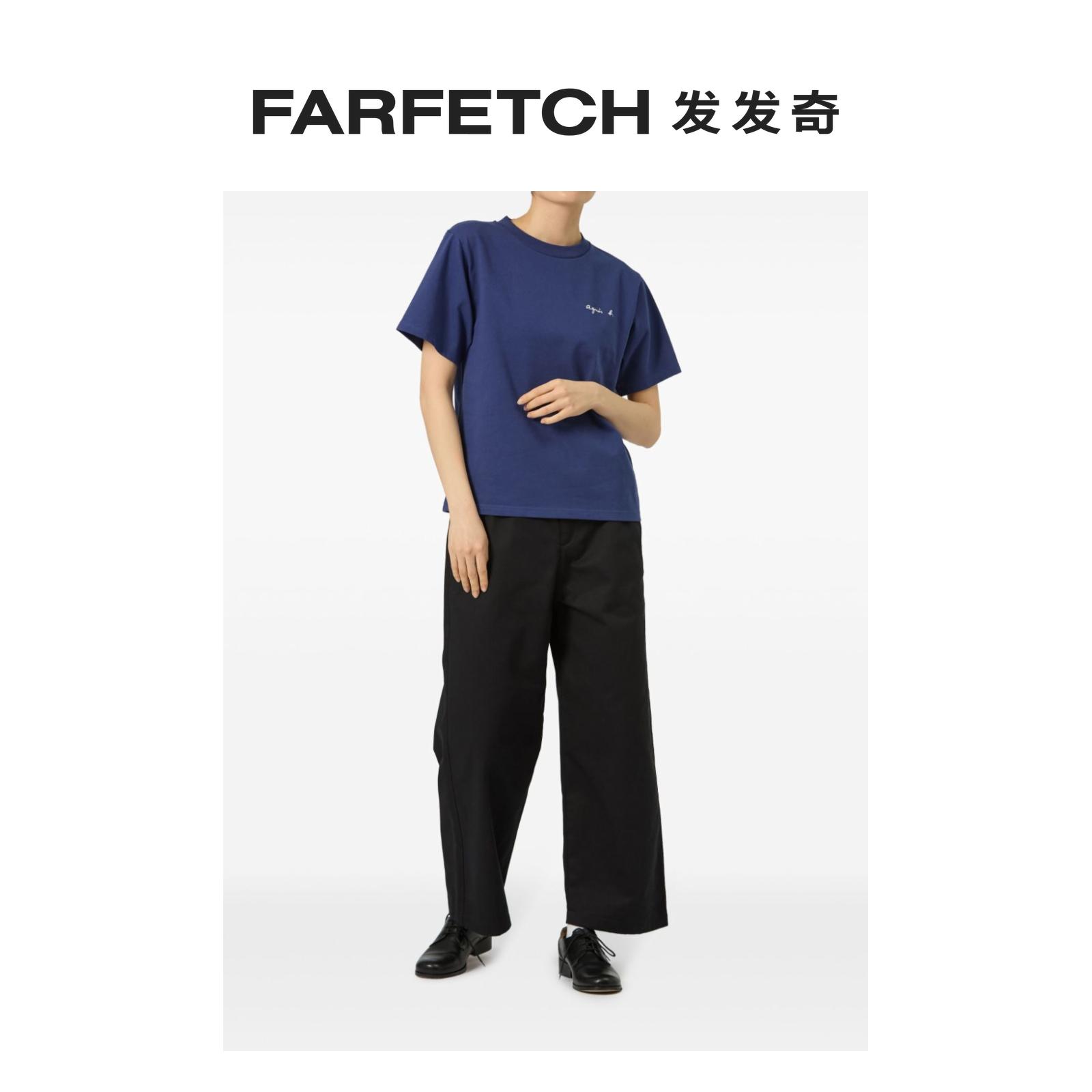 Agnes B.女士logo印花棉T恤FARFETCH发发奇