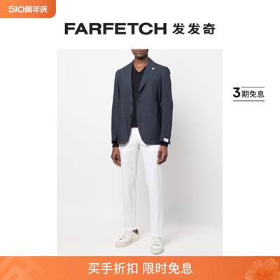 Lardini男士单排扣西装夹克FARFETCH发发奇