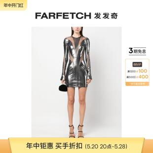 半透明拼接迷你连衣裙FARFETCH发发奇 Mugler女士Illusion