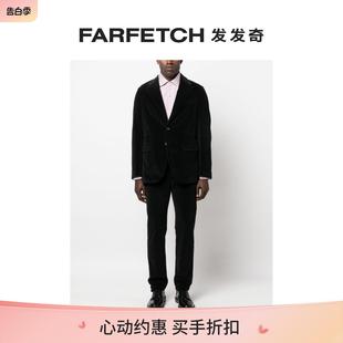 丝绒单排扣西装 套装 Alba男士 Massimo FARFETCH发发奇