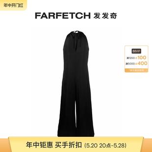 Alysi女士挂脖缎面连体长裤 FARFETCH发发奇