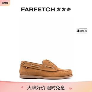 FARFETCH发发奇 Bally巴利男士 罗缎袢带绒面皮帆船鞋