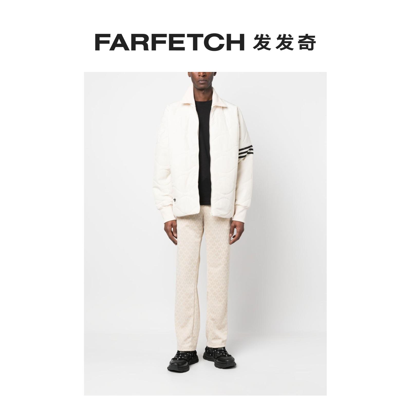Adidas阿迪达斯男士大面积logo印花运动裤FARFETCH发发奇