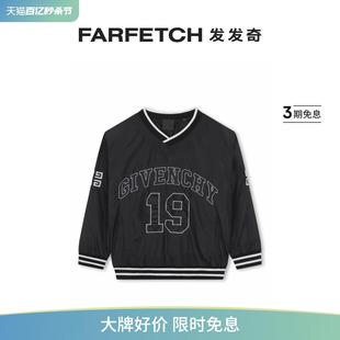 logo刺绣V领卫衣FARFETCH发发奇 GIVENCHY 纪梵希童装