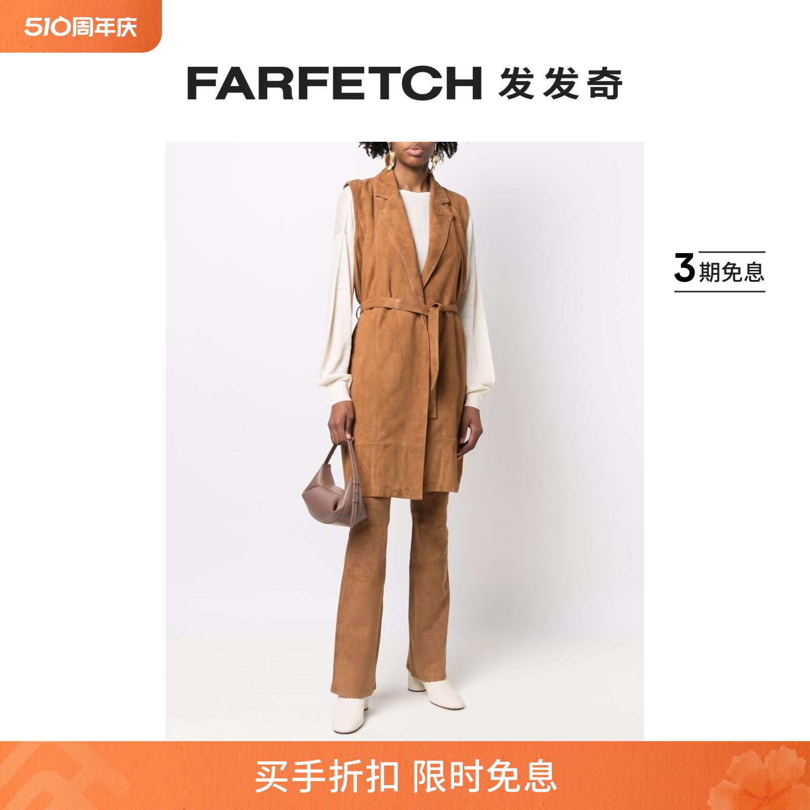 Arma女士无袖束腰绒面皮风衣FARFETCH发发奇