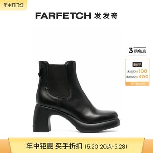 Karl 亮面高跟短靴FARFETCH发发奇 Lagerfeld女士Astragon