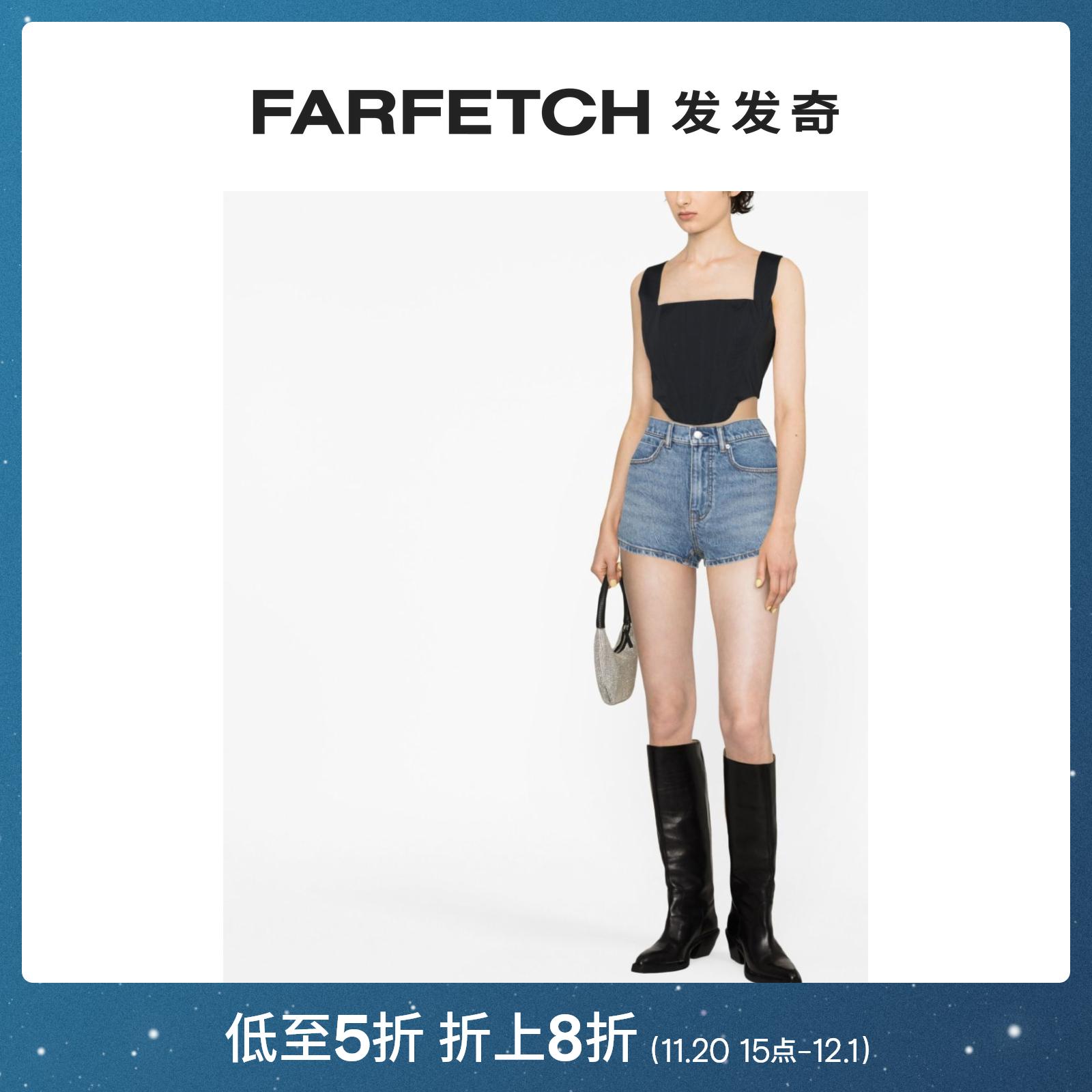 Alexander Wang女士高腰牛仔短裤FARFETCH发发奇