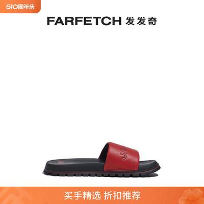 [Final Sale]Marc Jacobs女士The Slide logo压纹拖鞋FARFETCH发