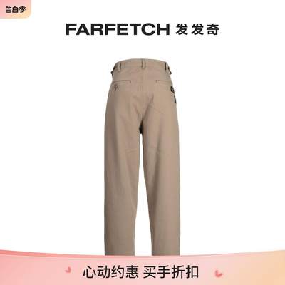 Izzue男士logo贴花直筒裤FARFETCH发发奇