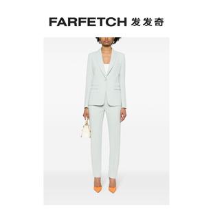 Armani阿玛尼女士压褶直筒长裤 Emporio FARFETCH发发奇