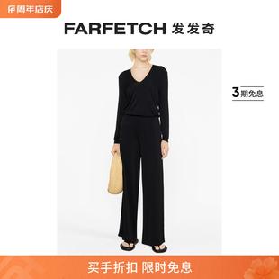 Wolford女士V领绉纱连体长裤 FARFETCH发发奇