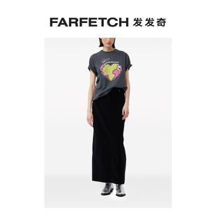 Ganni女士图案印花棉T恤FARFETCH发发奇