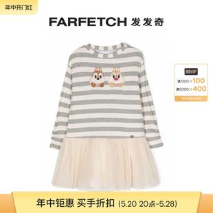 Monnalisa童装 长袖 薄纱连衣裙FARFETCH发发奇