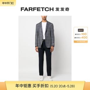 Canali男士 FARFETCH发发奇 夹克 格纹梯形翻领西装