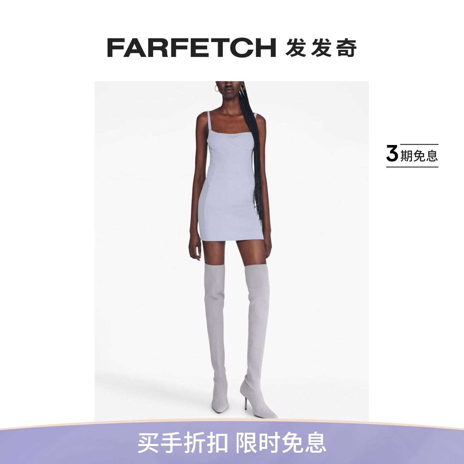 Dion Lee女士Serpent 蕾丝拼接罗纹针织迷你连衣裙FARFETCH发发奇