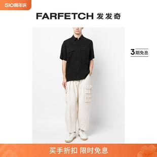 TRANSIT男士 FARFETCH发发奇 衬衫 亚麻棉混纺短袖