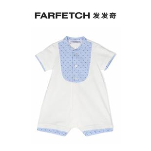 拼接棉连体衣FARFETCH发发奇 Emporio Armani阿玛尼童装