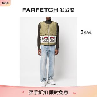 针织拼接绗缝马甲FARFETCH发发奇 Gcds男士