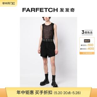 FARFETCH发发奇 孔眼细节牛仔短裤 Simons男士 Raf