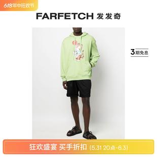 Moschino男士 图案印花抽绳连帽衫 FARFETCH发发奇 莫斯奇诺