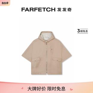 Chloe童装 连帽棉斜纹布斗篷FARFETCH发发奇