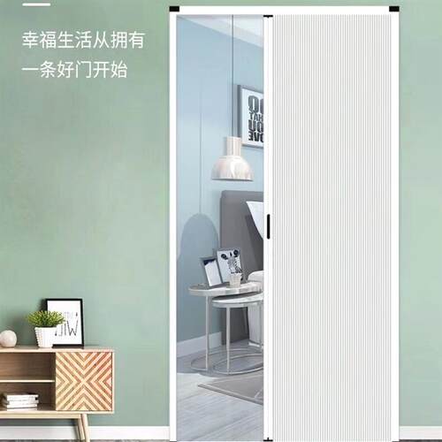 铝合金隐形蜂巢折叠推拉门免打孔卧室厨房阳台卫生间浴室隔断移门