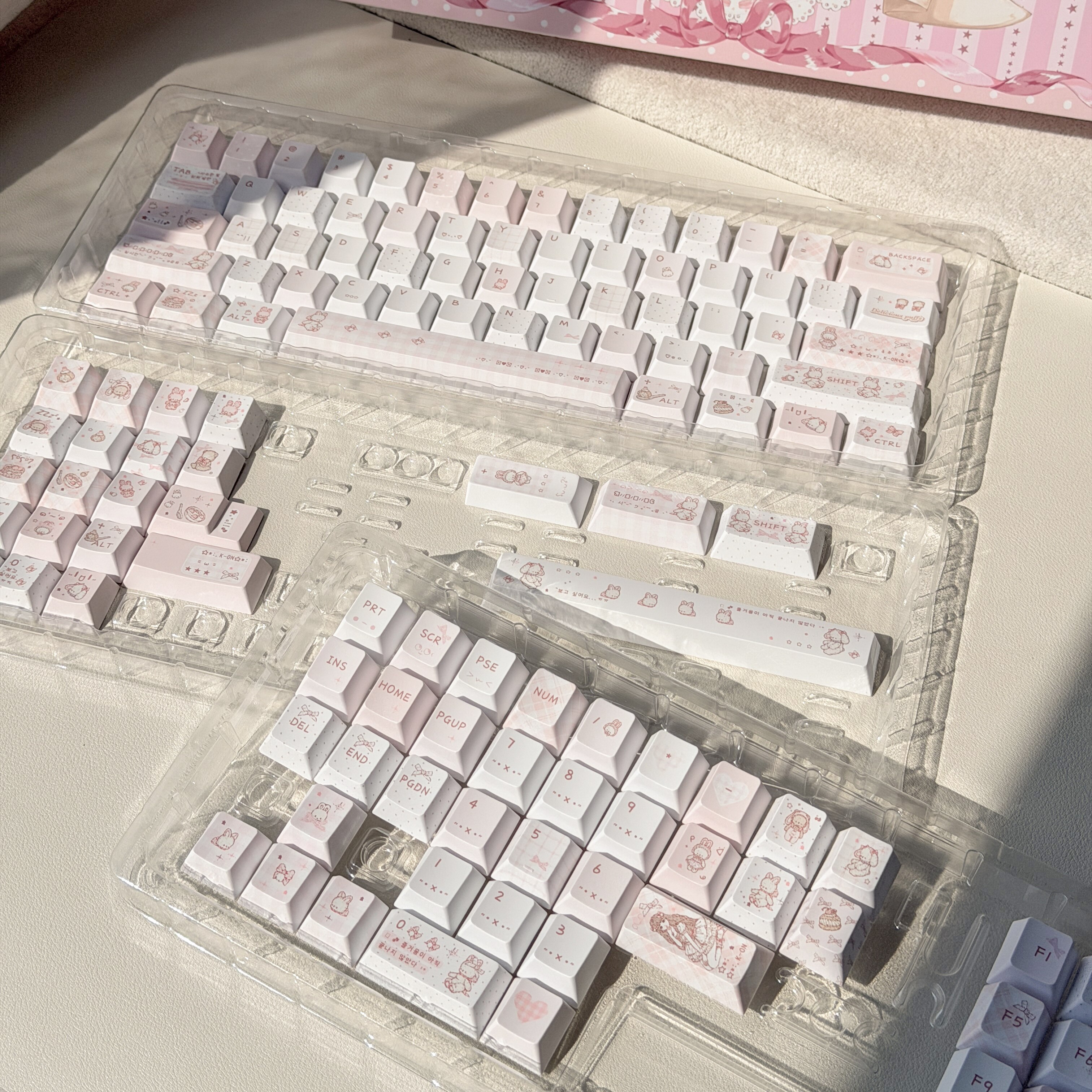 wy兔熊物语PBT热升华键帽图片