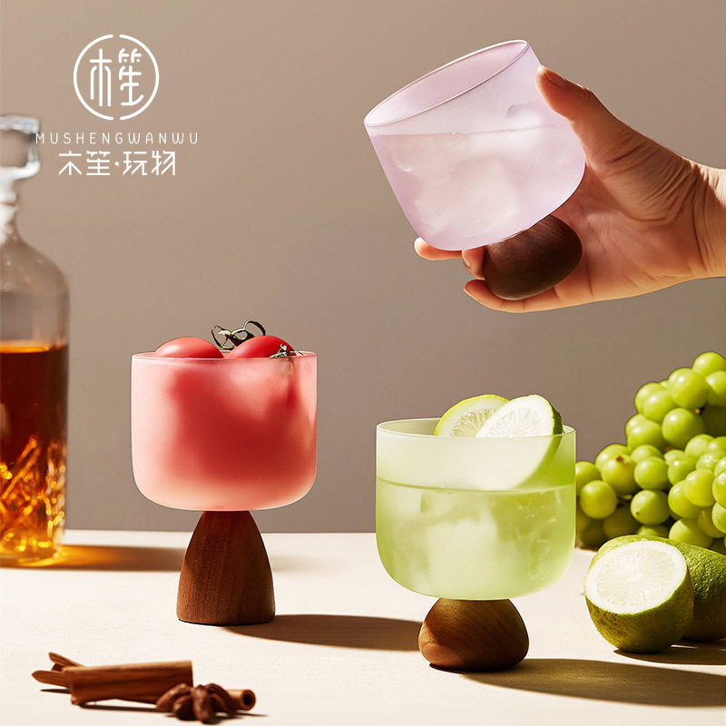 木笙玩物彩色鸡尾酒杯简约香槟葡萄红酒威士忌创意果冻杯女生礼物