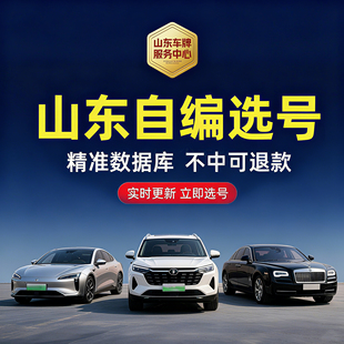 山东汽车车牌自编选号济南青岛淄博烟台潍坊临沂蓝牌绿牌号码库