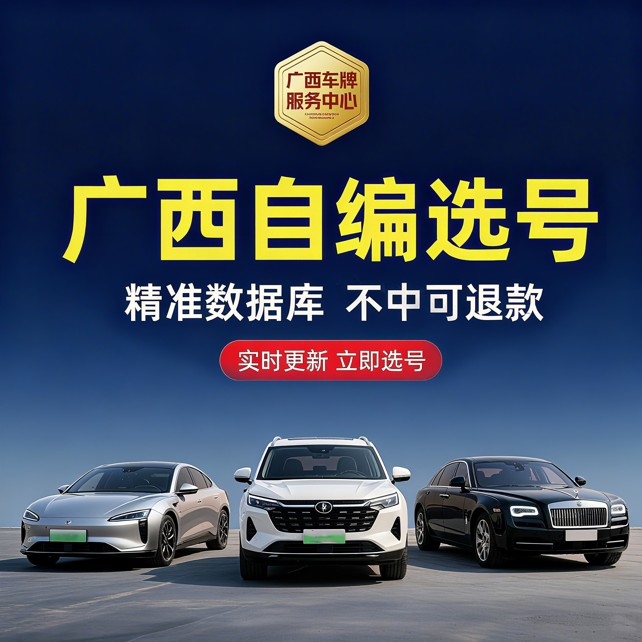 广西汽车车牌自编选号南宁柳州桂林北海钦州蓝牌绿牌优质号码库