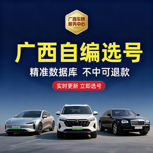 广西汽车车牌自编选号南宁柳州桂林北海钦州蓝牌绿牌优质号码库