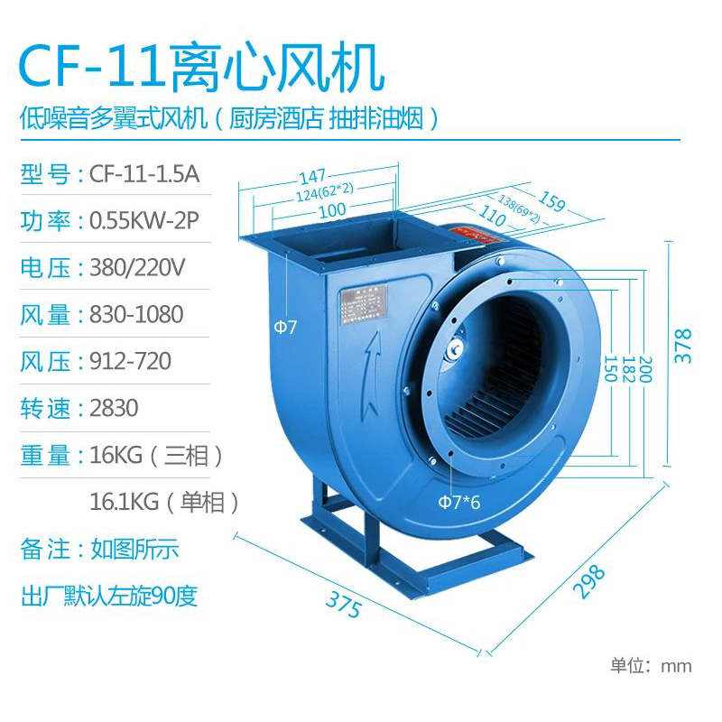 新款CF多翼式低噪音鼓风