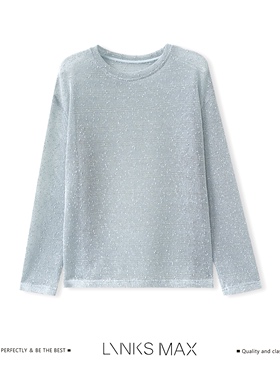 Links Max【钱老板专属】定制亮片肌理豆豆纱圆领针织衫59666