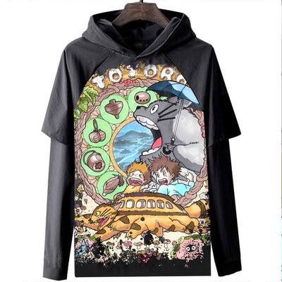 My Neighbor Totoro 龙猫  长袖T恤衣服装3D数码印花服装