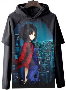 the garden of sinners  空之境界 长袖T恤衣服数码印花休闲春秋