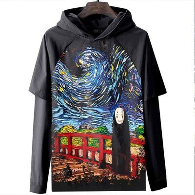 Spirited Away千与千寻长袖T恤衣服数码印花休闲亚马逊