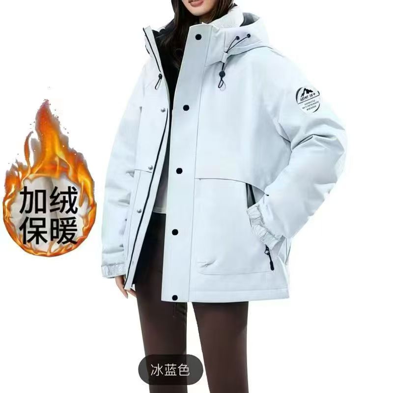 25年韩系休闲运动风格连帽外套女